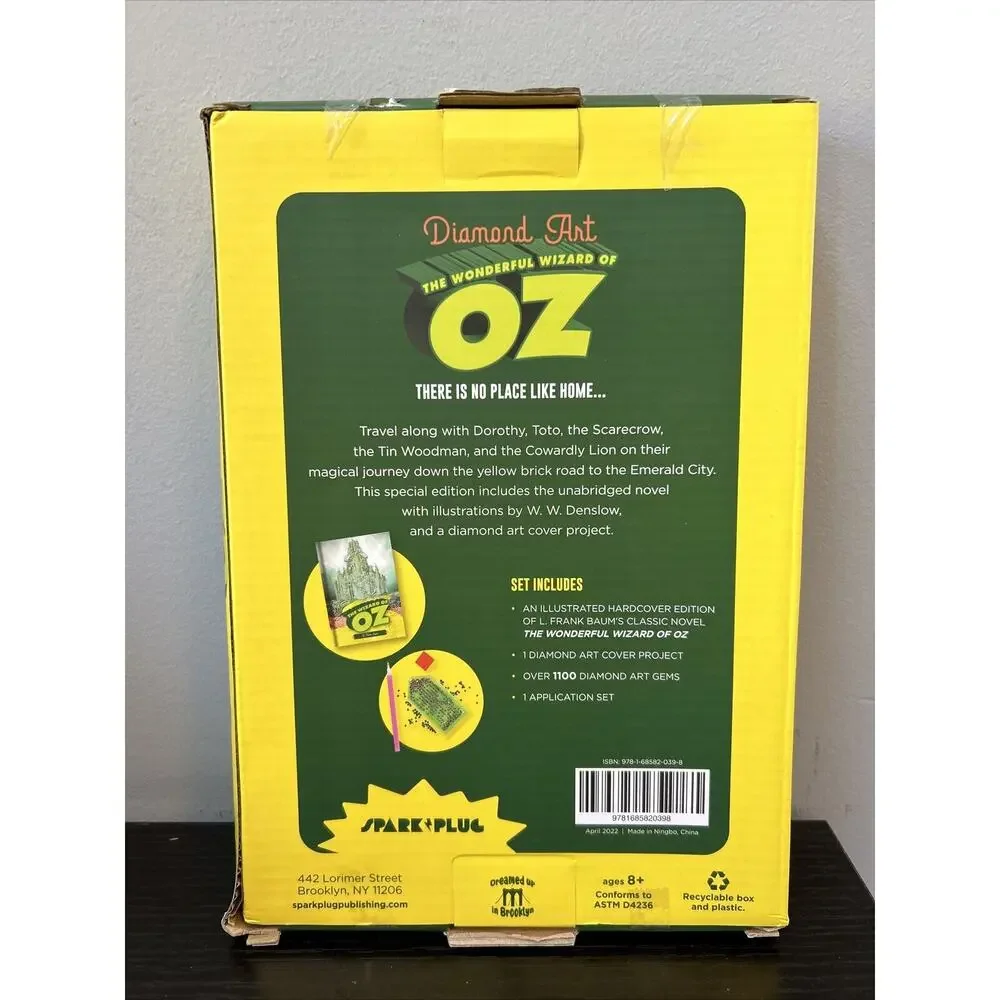 The Wonderful Wizard Of Oz Decorate & Read Diamond Art Kit for Adults & Kids New